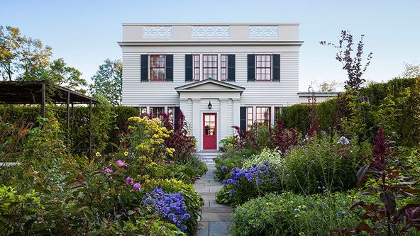 Image may contain: Architecture, Building, House, Housing, Villa, Cottage, Garden, Nature, Outdoors, Plant, and Vegetation