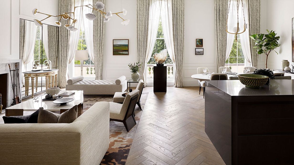 Image may contain: Home Decor, Architecture, Building, Dining Room, Dining Table, Furniture, Indoors, Room, Table, and Plant