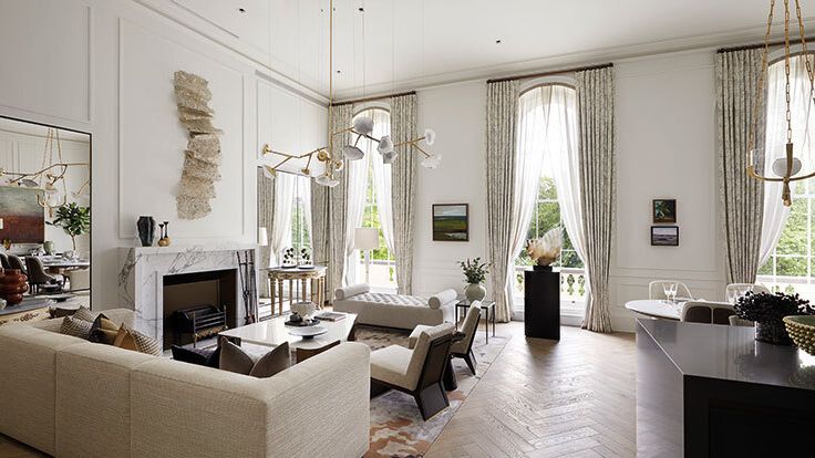 Image may contain: Home Decor, Lamp, Furniture, Table, Plant, Architecture, Building, Indoors, Living Room, and Room