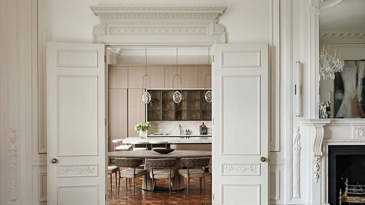 Image may contain: Indoors, Interior Design, Architecture, Building, Dining Room, Dining Table, Furniture, Room, and Table