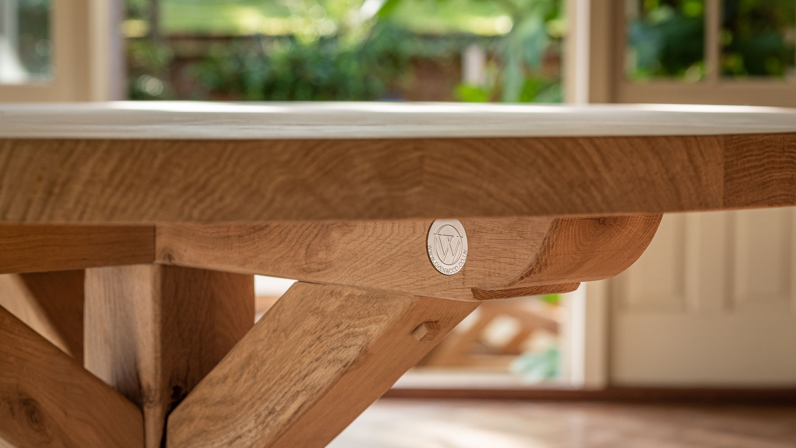 Image may contain: Hardwood, Wood, Stained Wood, Indoors, Interior Design, Furniture, Table, Plywood, and Tabletop