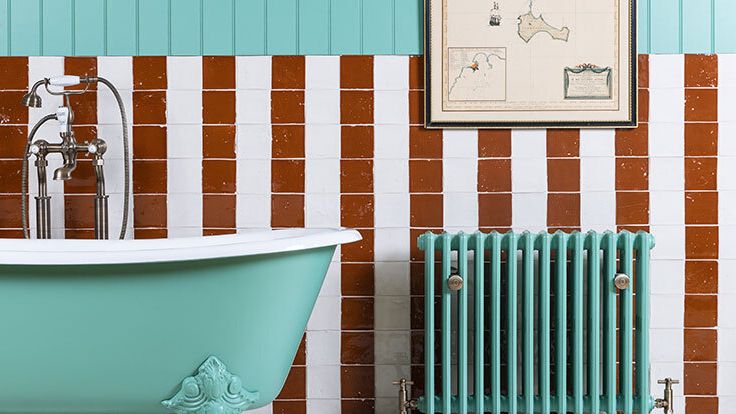 Image may contain: Art, Painting, Bathing, Indoors, Interior Design, Bathtub, Person, Tub, Sink, and Sink Faucet