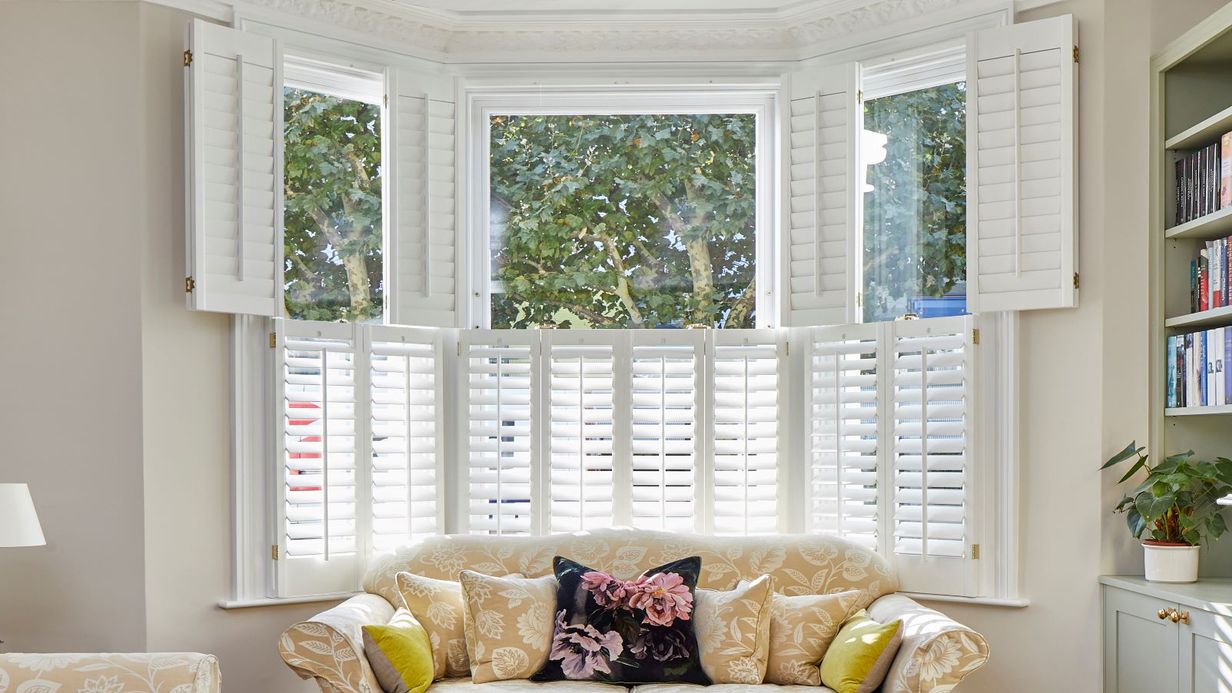 Image may contain: Window, Couch, Furniture, Plant, and Bay Window