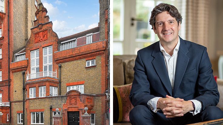 Image may contain: Blazer, Clothing, Coat, Jacket, City, Adult, Person, Urban, Formal Wear, Suit, Road, Street, and Couch