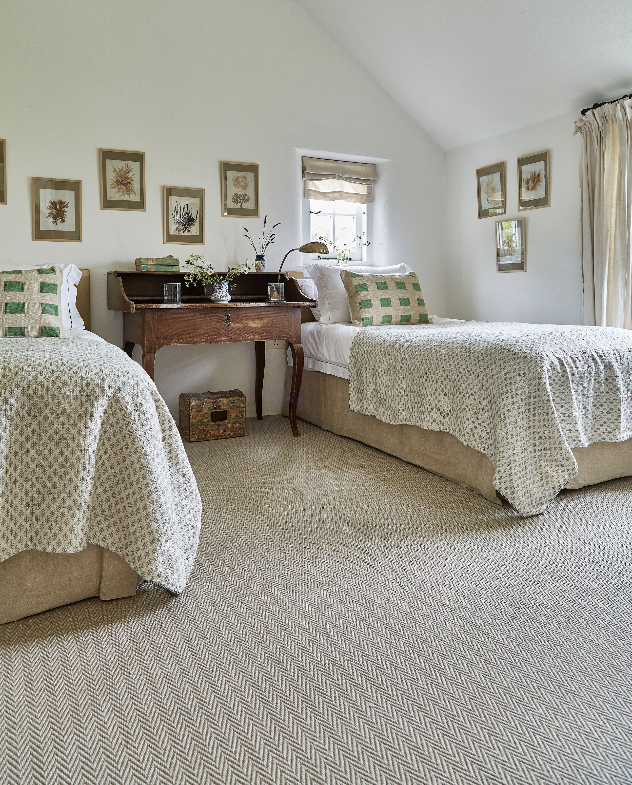 Image may contain: Bed, Bedroom, Dorm Room, Furniture, Indoors, Room, Home Decor, Desk, Table, Cup, Art, Painting, and Box