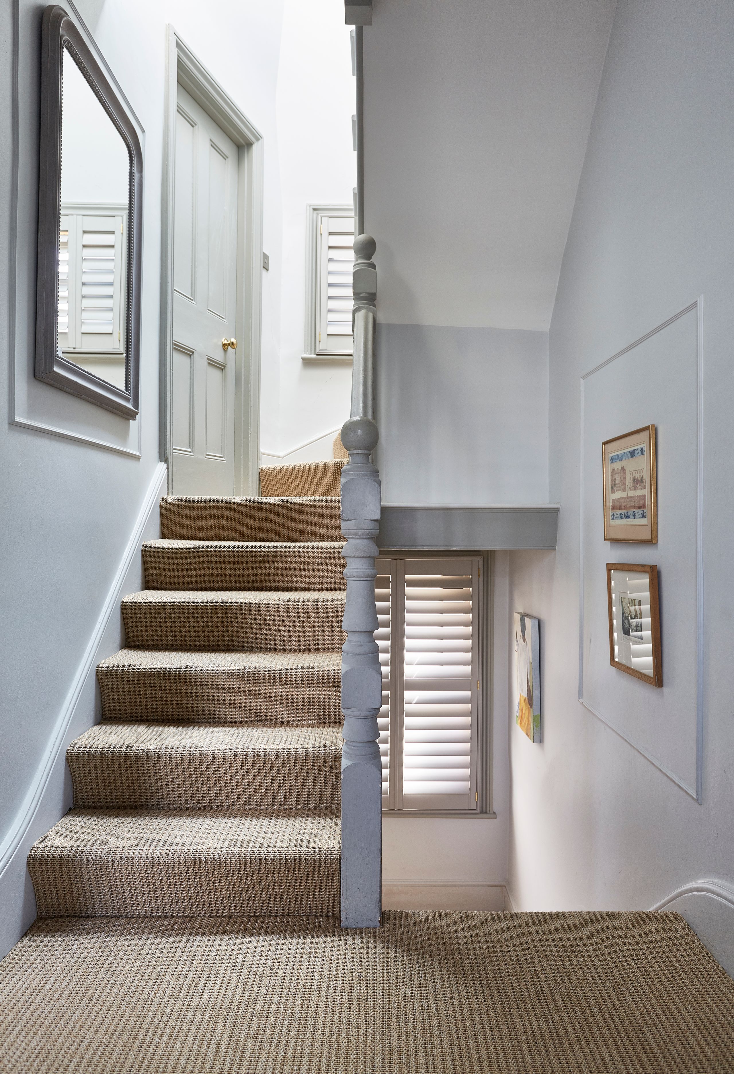 Image may contain: Architecture, Building, House, Housing, Staircase, Art, Painting, Indoors, and Foyer