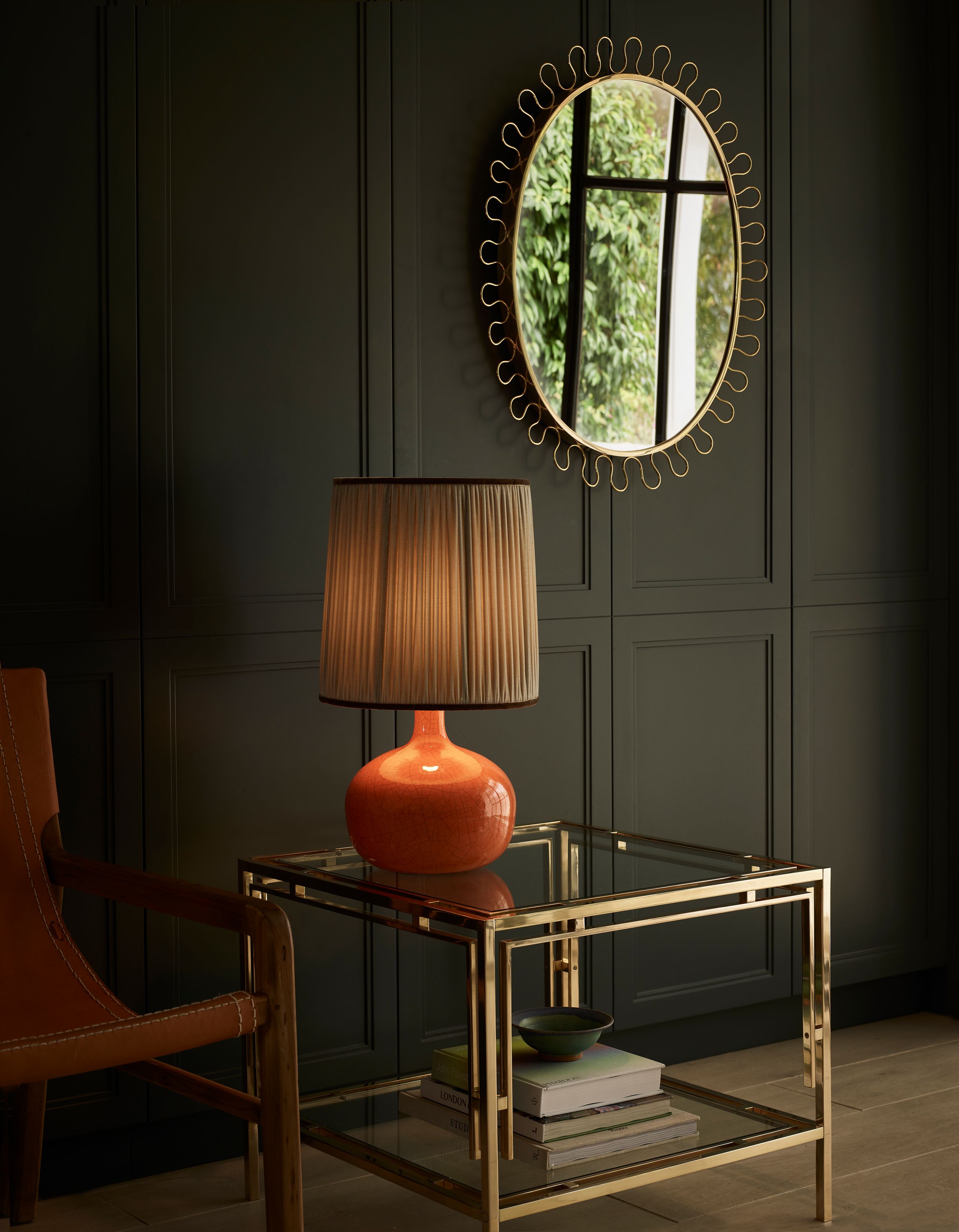 Image may contain: Lamp, Chair, Furniture, Indoors, Interior Design, and Floor Lamp