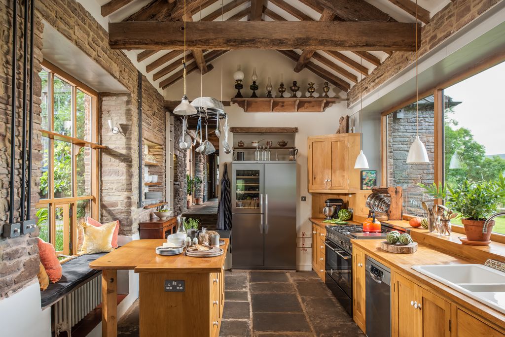 Image may contain Indoors Interior Design Wood Hardwood Stained Wood Home Decor Kitchen Sink Appliance and Device