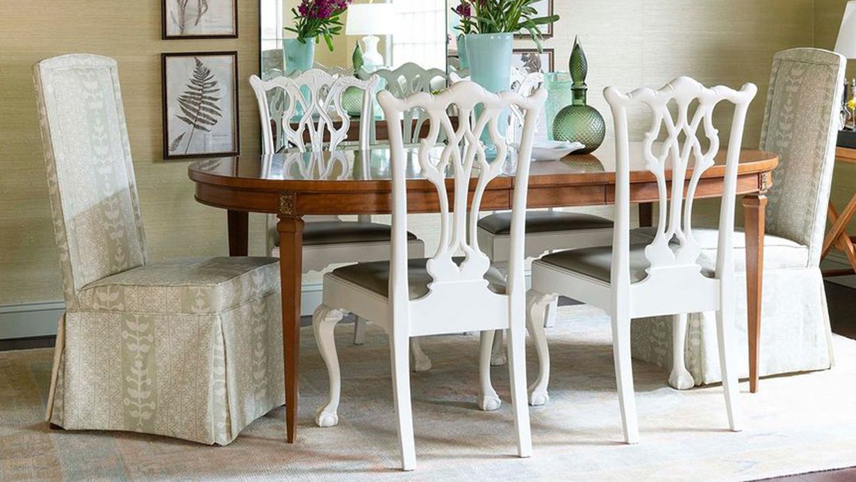 Image may contain: Architecture, Building, Dining Room, Dining Table, Furniture, Indoors, Room, Table, Tabletop, and Chair