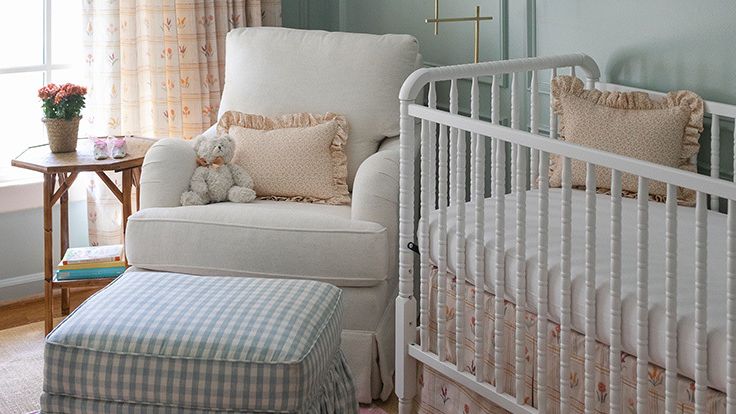 Image may contain: Toy, Furniture, Desk, Table, Bed, Crib, Infant Bed, Cushion, Home Decor, Rug, Indoors, and Chair