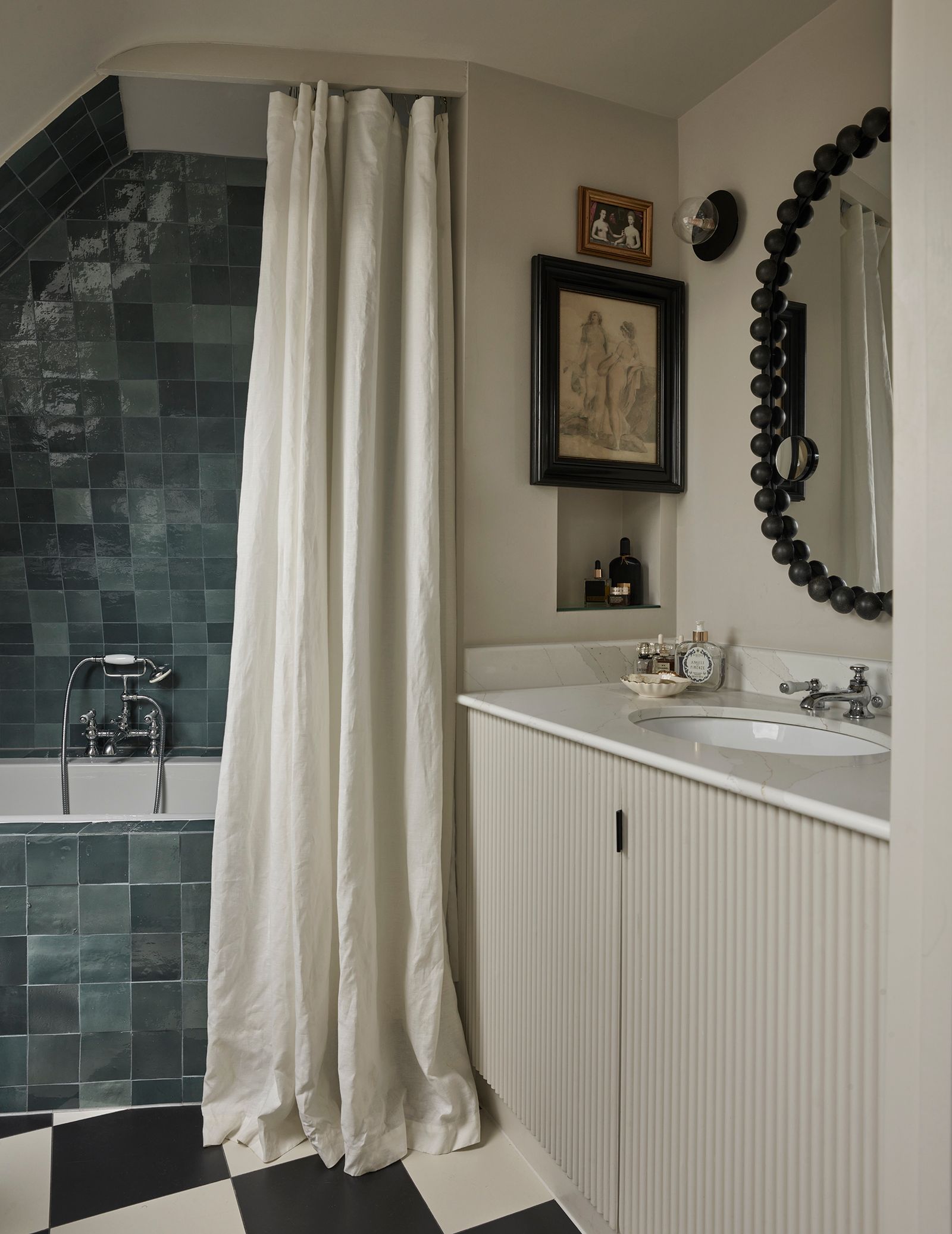 Image may contain Sink Art Painting Person Sink Faucet and Indoors