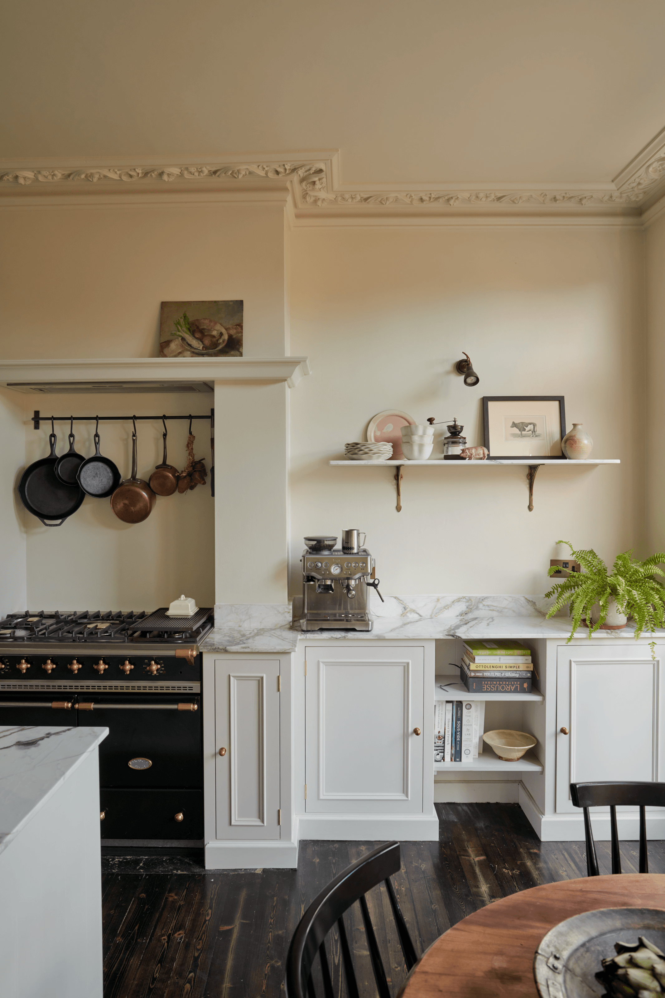 Image may contain: Indoors, Interior Design, Kitchen, and Shelf