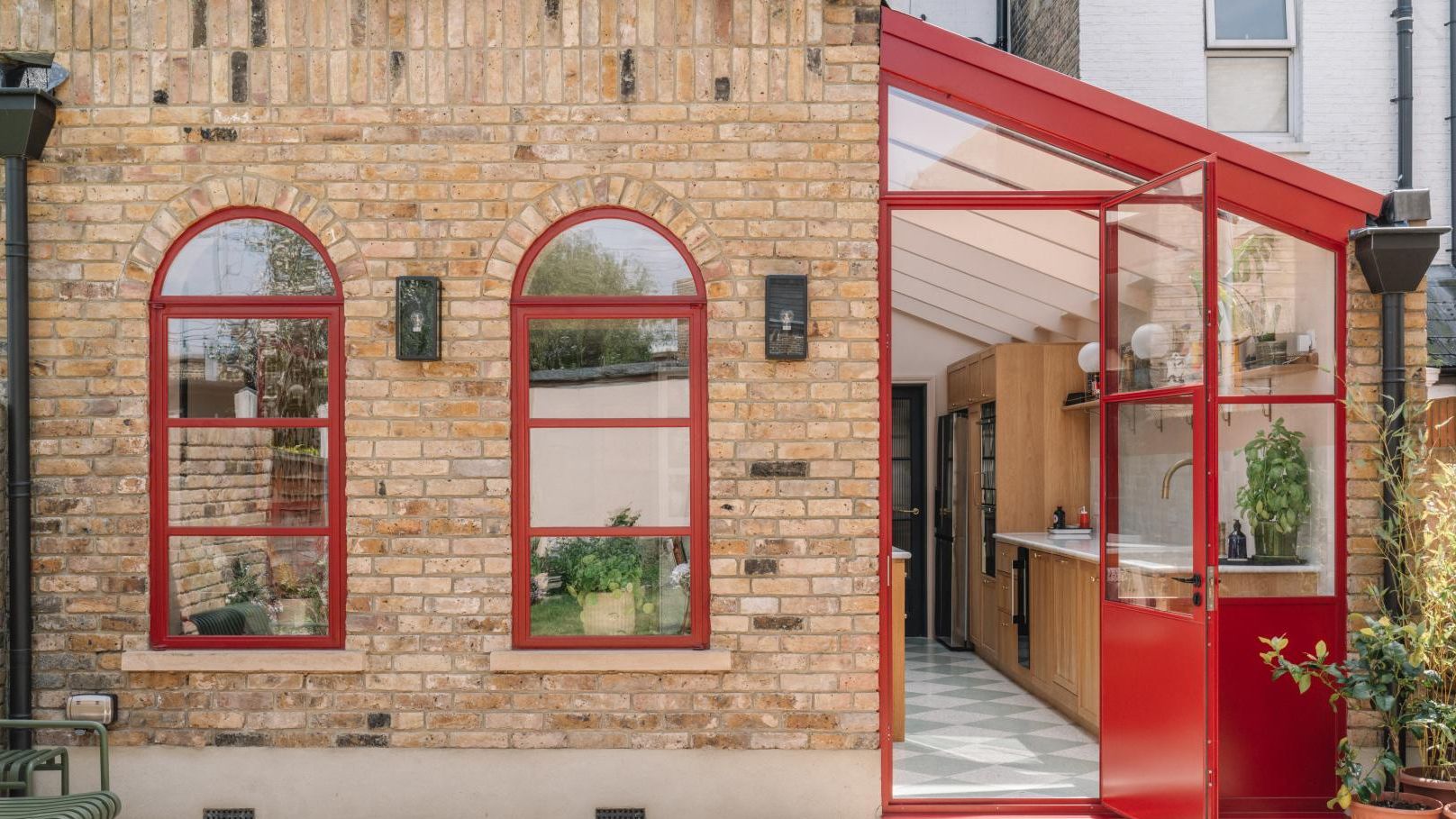 Image may contain: Indoors, Interior Design, Plant, Door, Architecture, Building, Housing, House, Window, and Sink