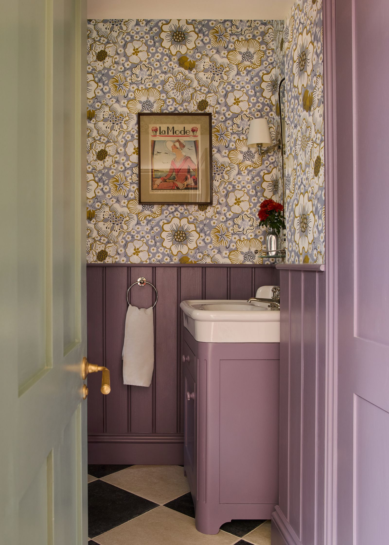 Image may contain Corner Indoors Interior Design Art Painting Sink Sink Faucet and Person