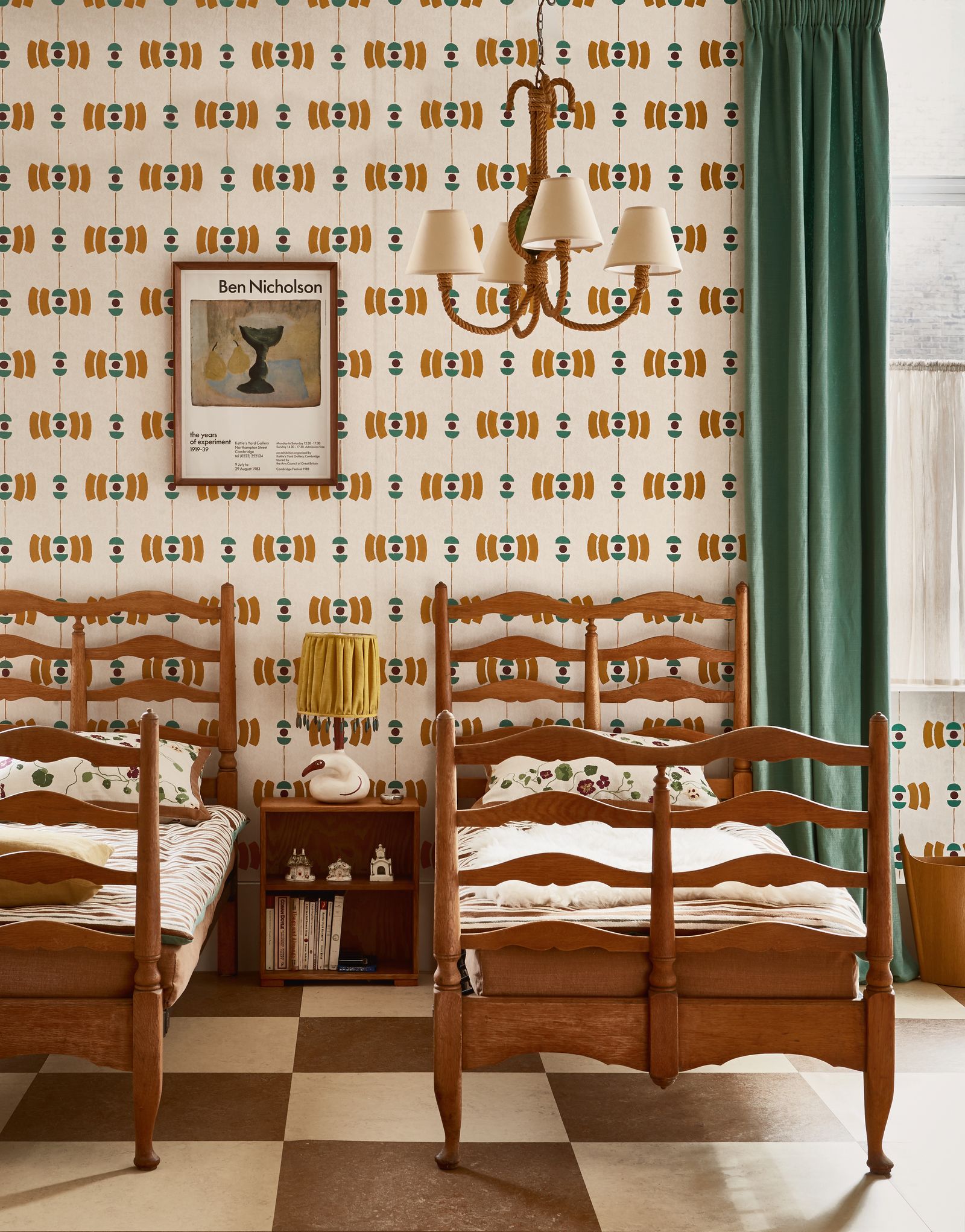 Image may contain Home Decor Bed Furniture Lamp Indoors Interior Design Art Painting Bedroom and Room