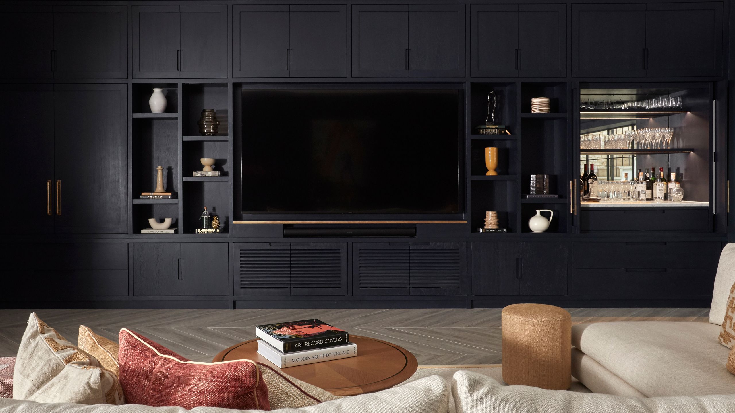 Image may contain: Indoors, Interior Design, Architecture, Building, Furniture, Living Room, Room, and Electronics