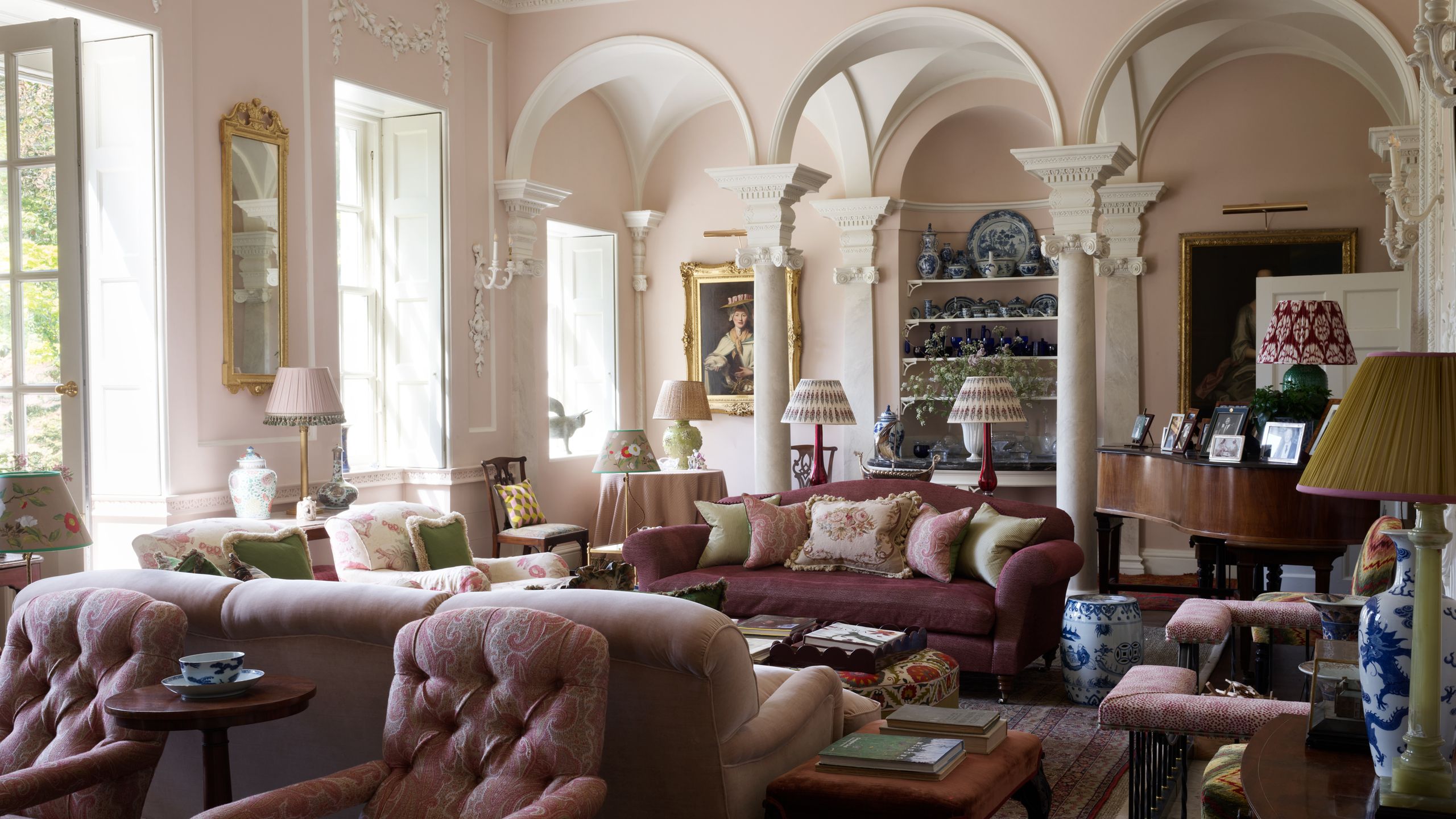 Image may contain: Tom Mandrake, Home Decor, Lamp, Architecture, Building, Furniture, Indoors, Living Room, Room, and Couch