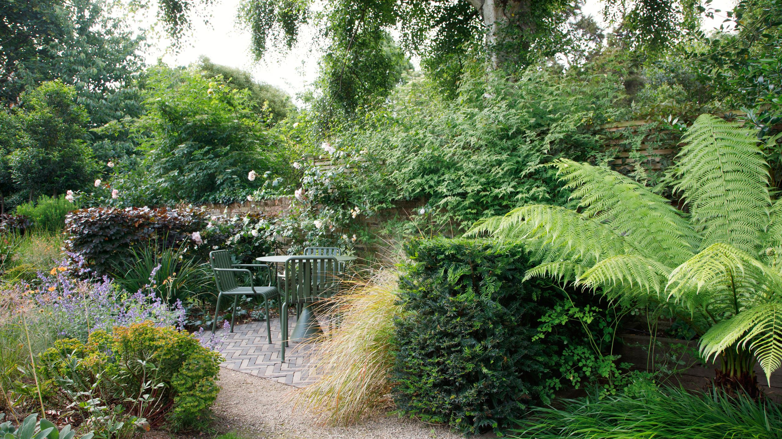 Image may contain: Garden, Nature, Outdoors, Plant, Vegetation, Backyard, Yard, Grass, Park, Chair, Furniture, Land, and Tree