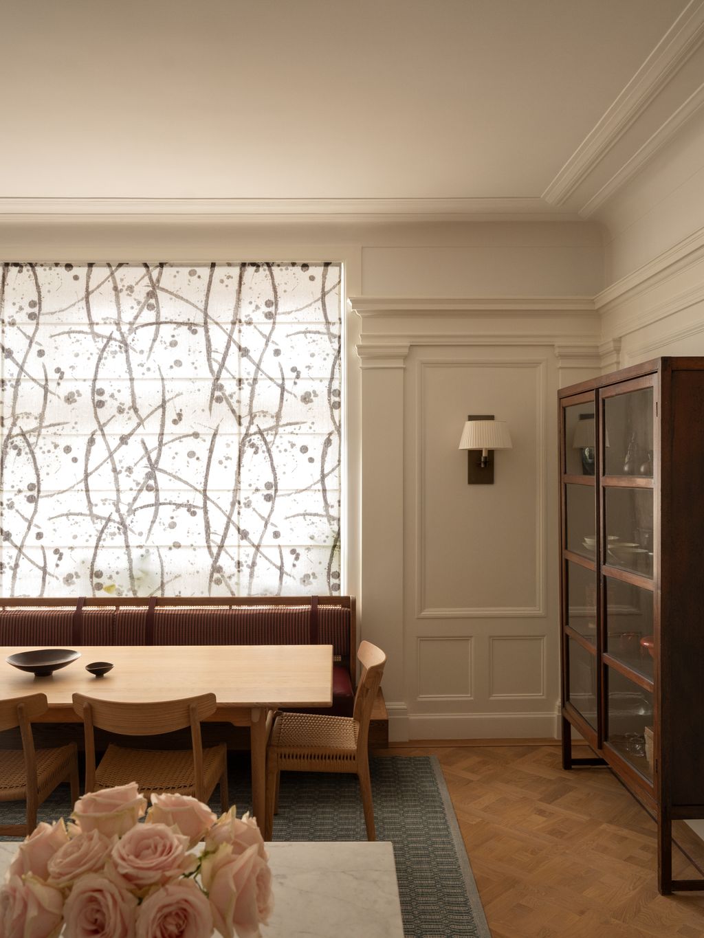 Image may contain Architecture Building Dining Room Dining Table Furniture Indoors Room Table and Interior Design