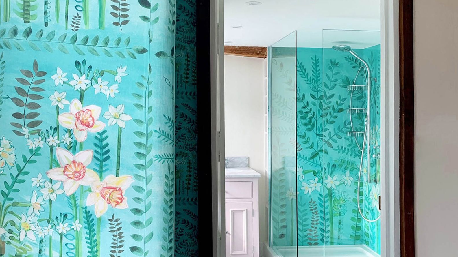 Image may contain: Indoors, Bathroom, Room, and Shower