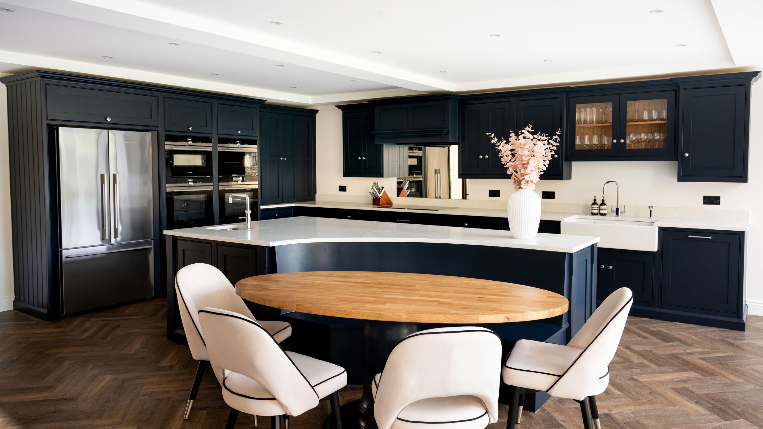 Image may contain: Indoors, Interior Design, Architecture, Building, Dining Room, Dining Table, Furniture, Room, and Table