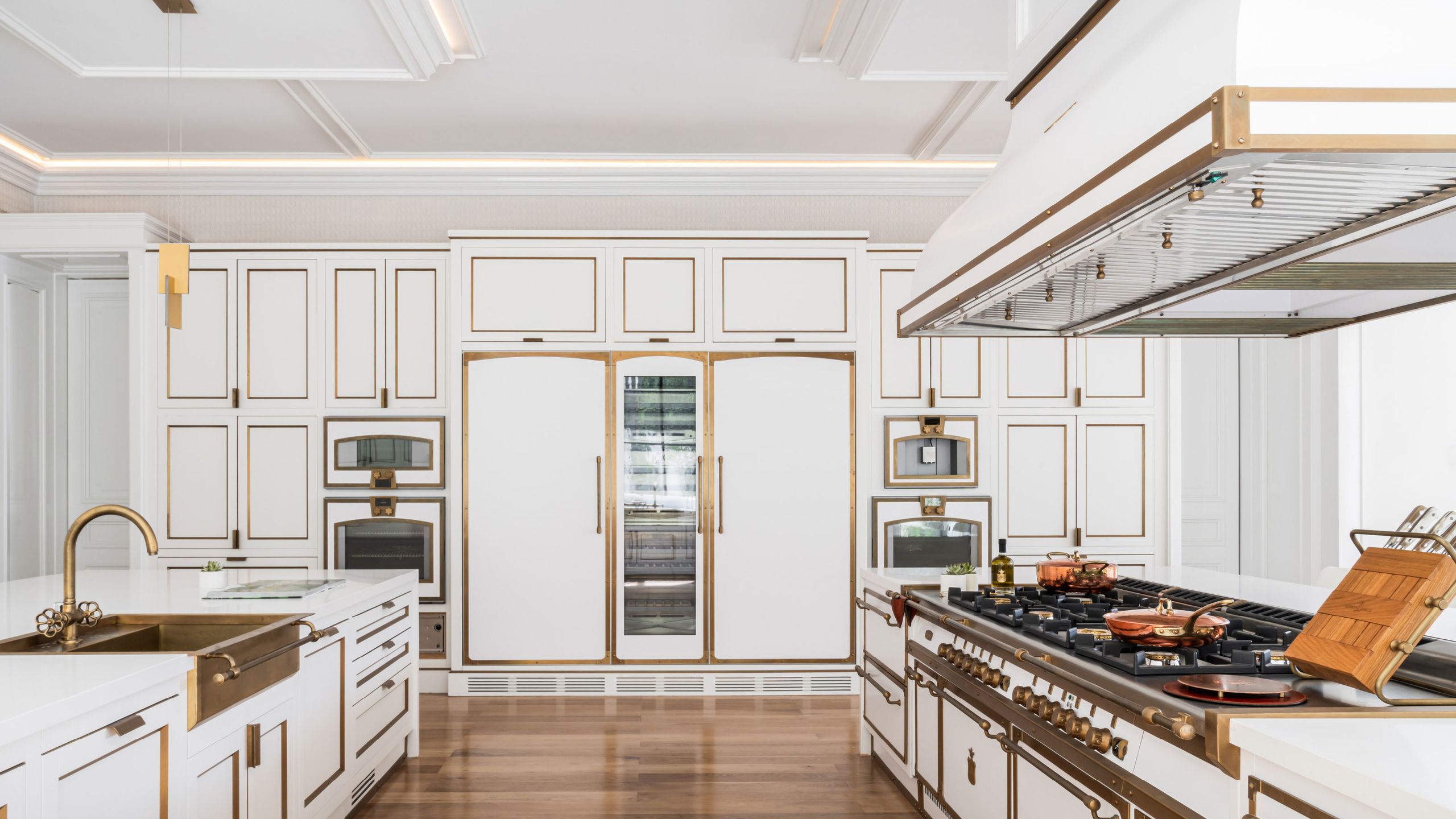 Image may contain: Indoors, Interior Design, Kitchen, Sink, and Kitchen Island