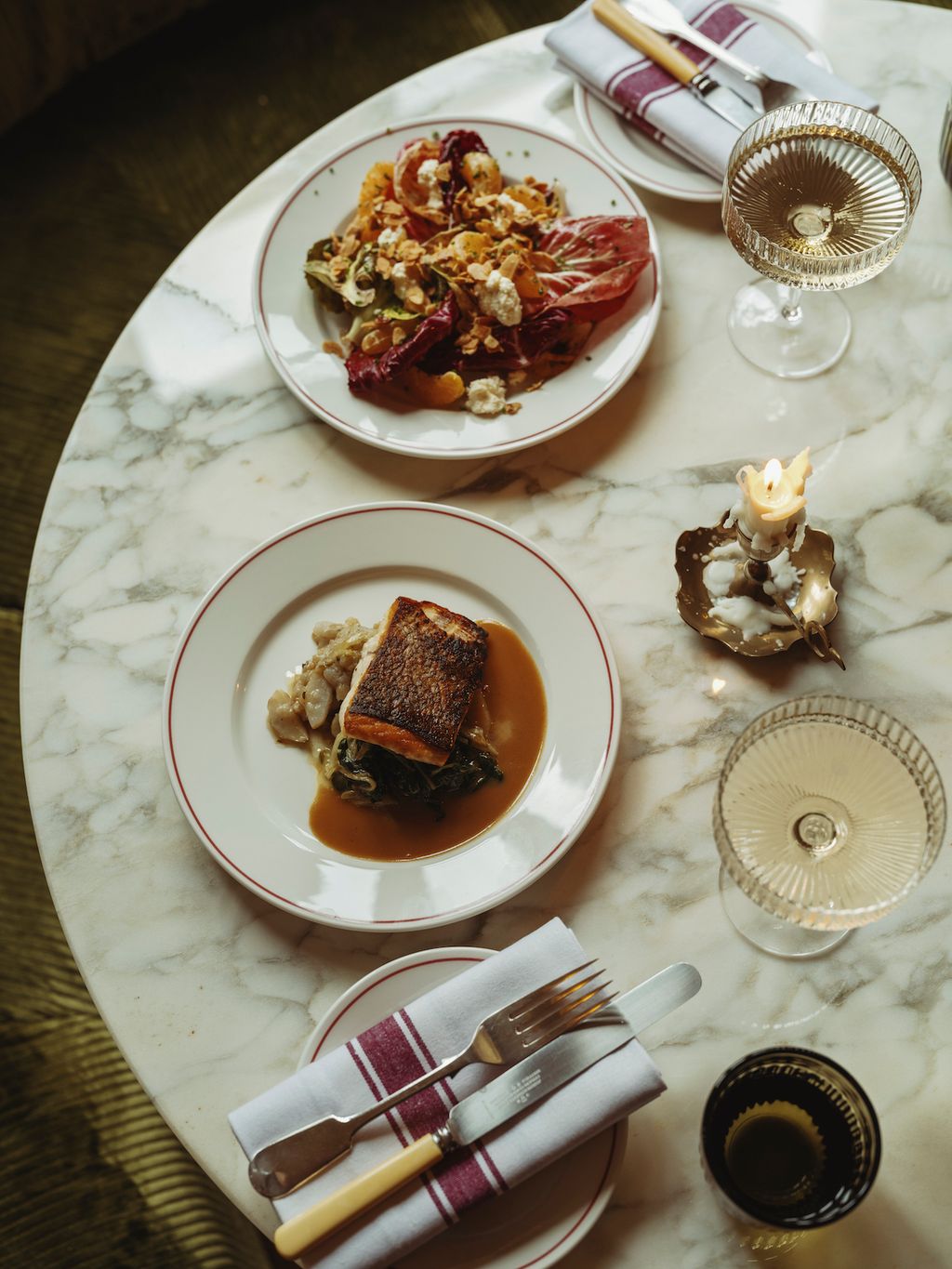 Image may contain Brunch Food Food Presentation Cutlery Fork Plate Dining Table Furniture Table Blade and Knife