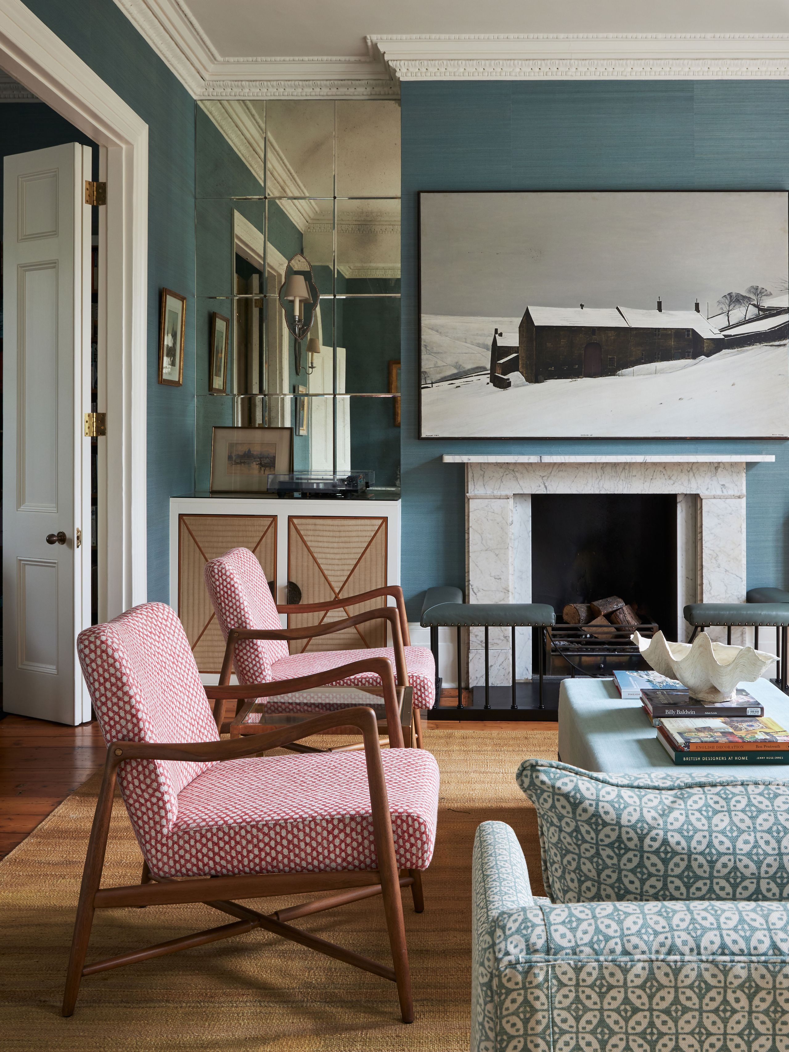 Image may contain: Chair, Furniture, Art, Painting, Home Decor, Indoors, Interior Design, Book, Publication, and Architecture