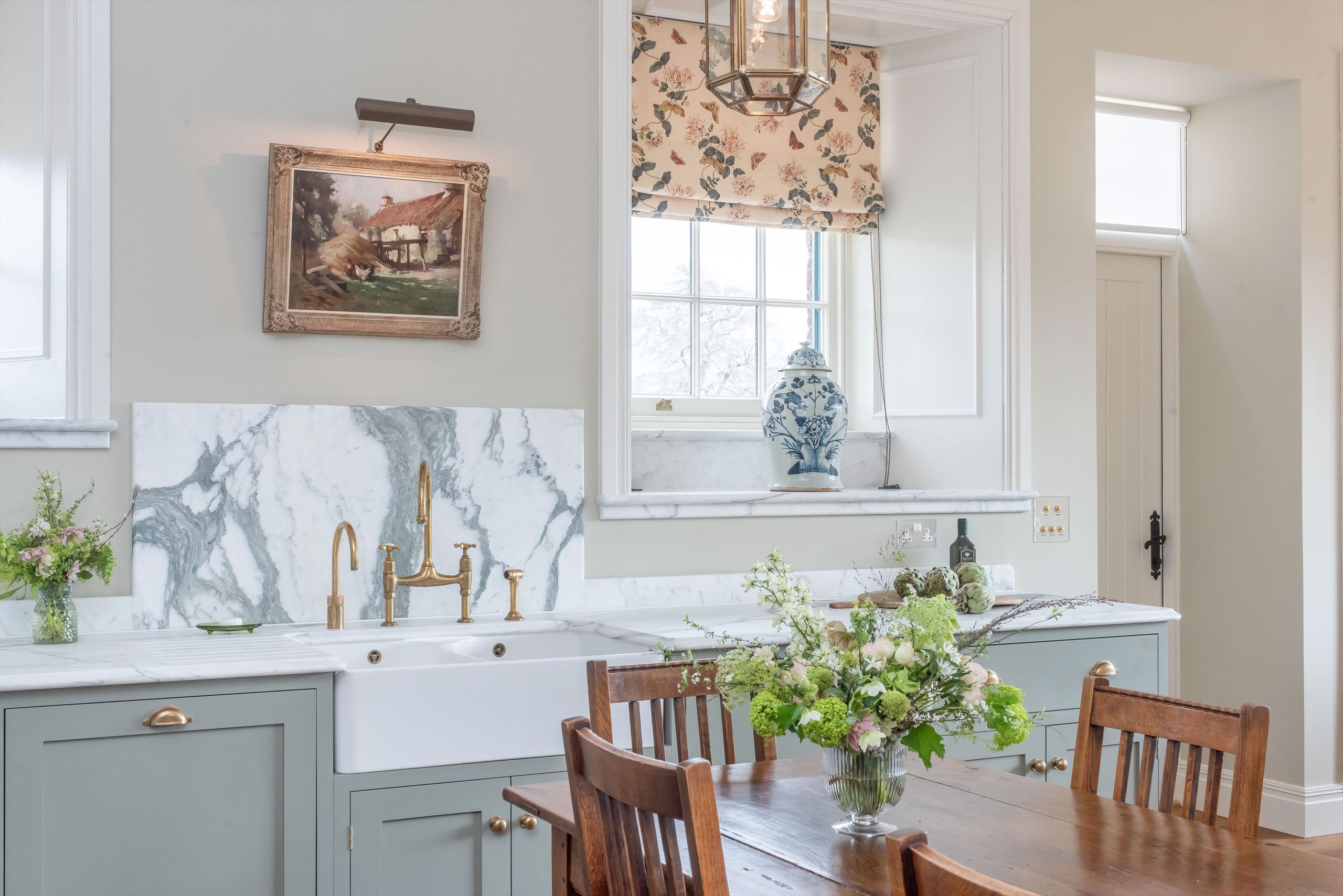 Image may contain: Sink, Sink Faucet, Indoors, Interior Design, Architecture, Building, Dining Room, and Dining Table