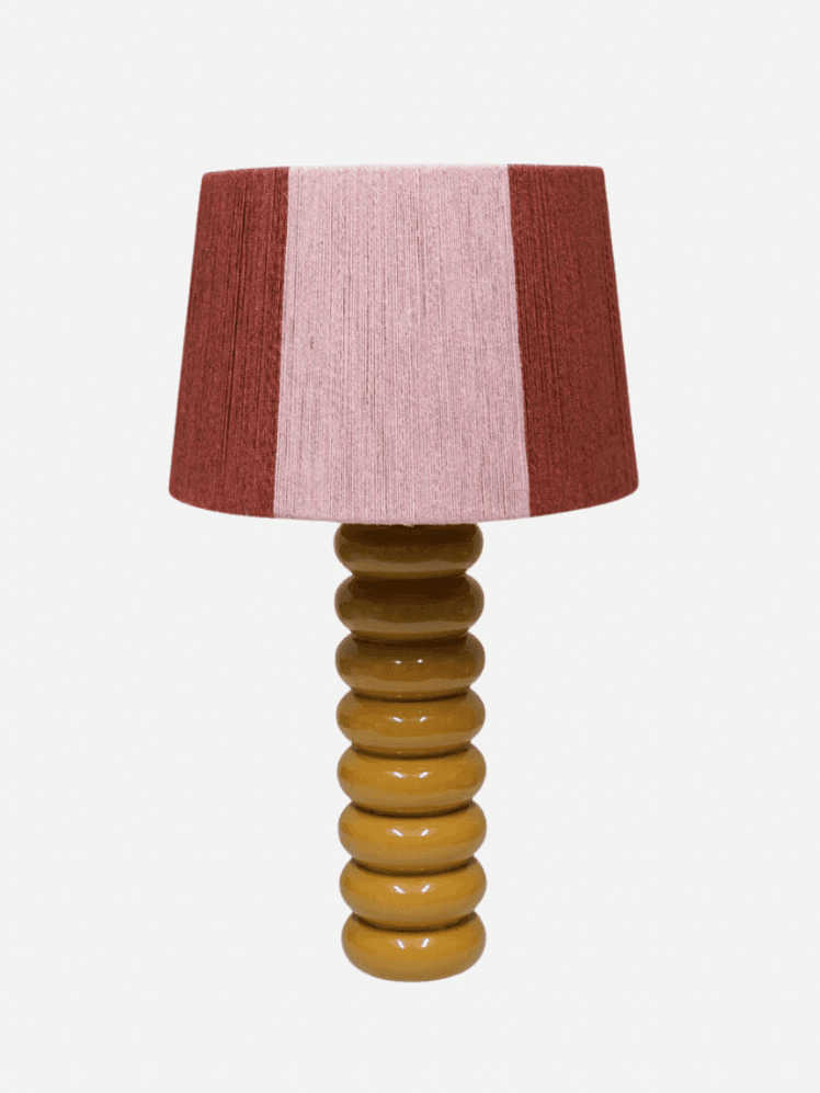 Image may contain: Lamp, Lampshade, and Table Lamp