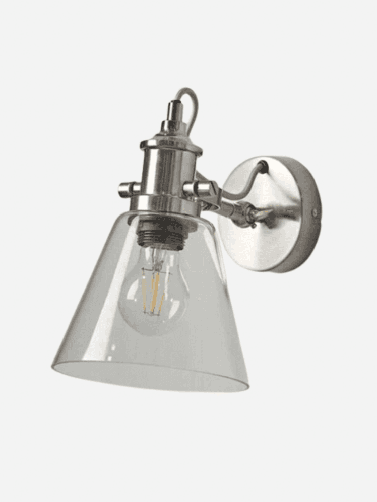 Image may contain: Light Fixture, Bathroom, Indoors, Room, Shower Faucet, and Lamp