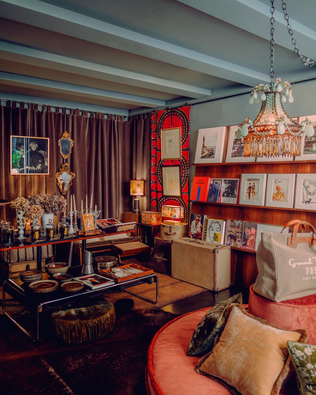 Image may contain Home Decor Lamp Accessories Bag Handbag Architecture Building Furniture Indoors and Living Room