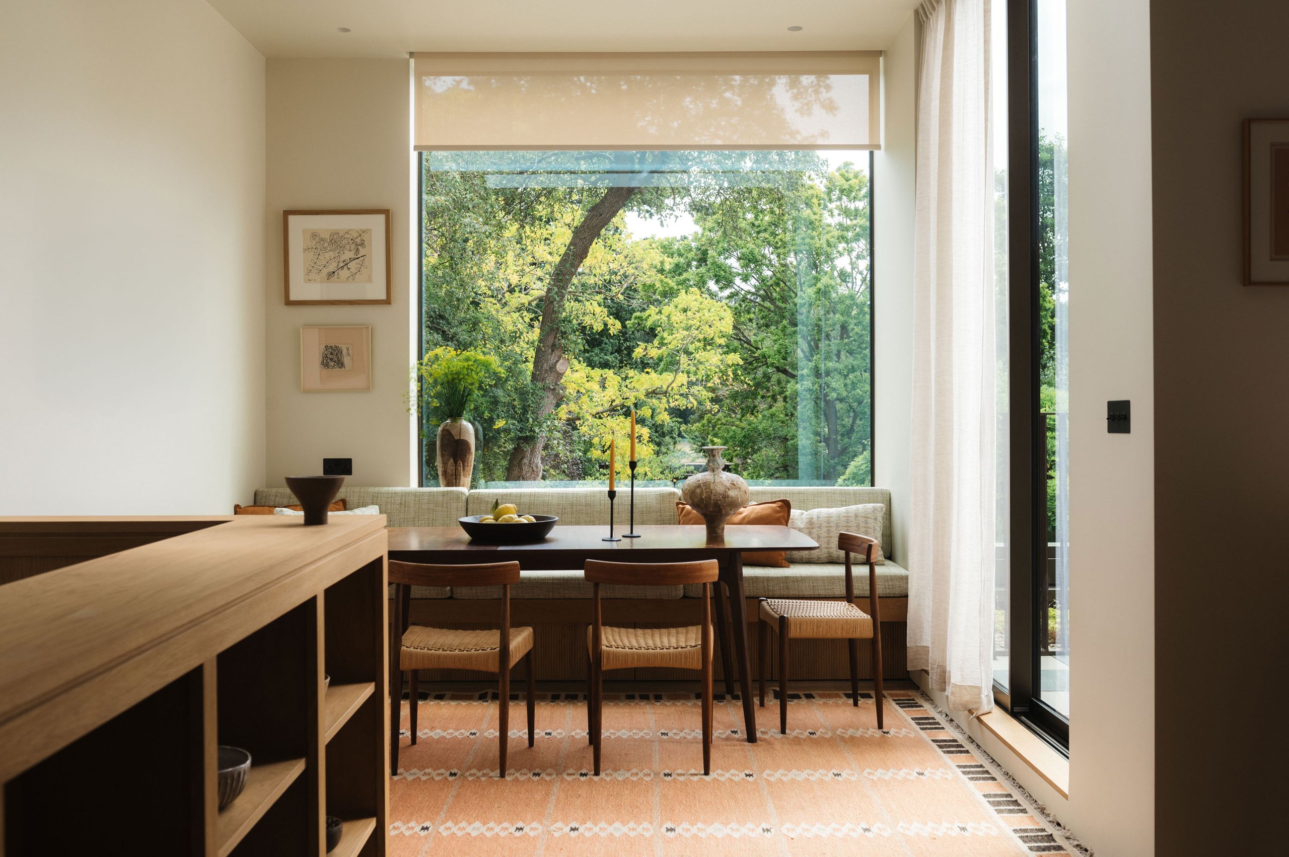 Image may contain: Indoors, Interior Design, Architecture, Building, Dining Room, Dining Table, Furniture, Room, and Table