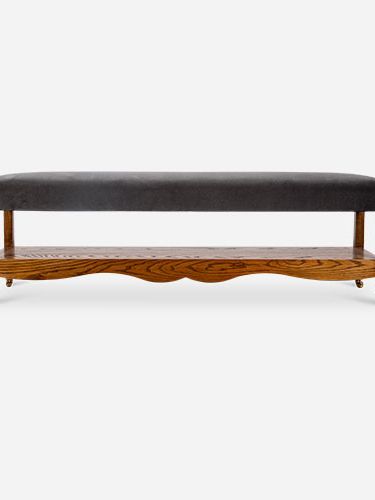 Image may contain Furniture Bench and Ottoman