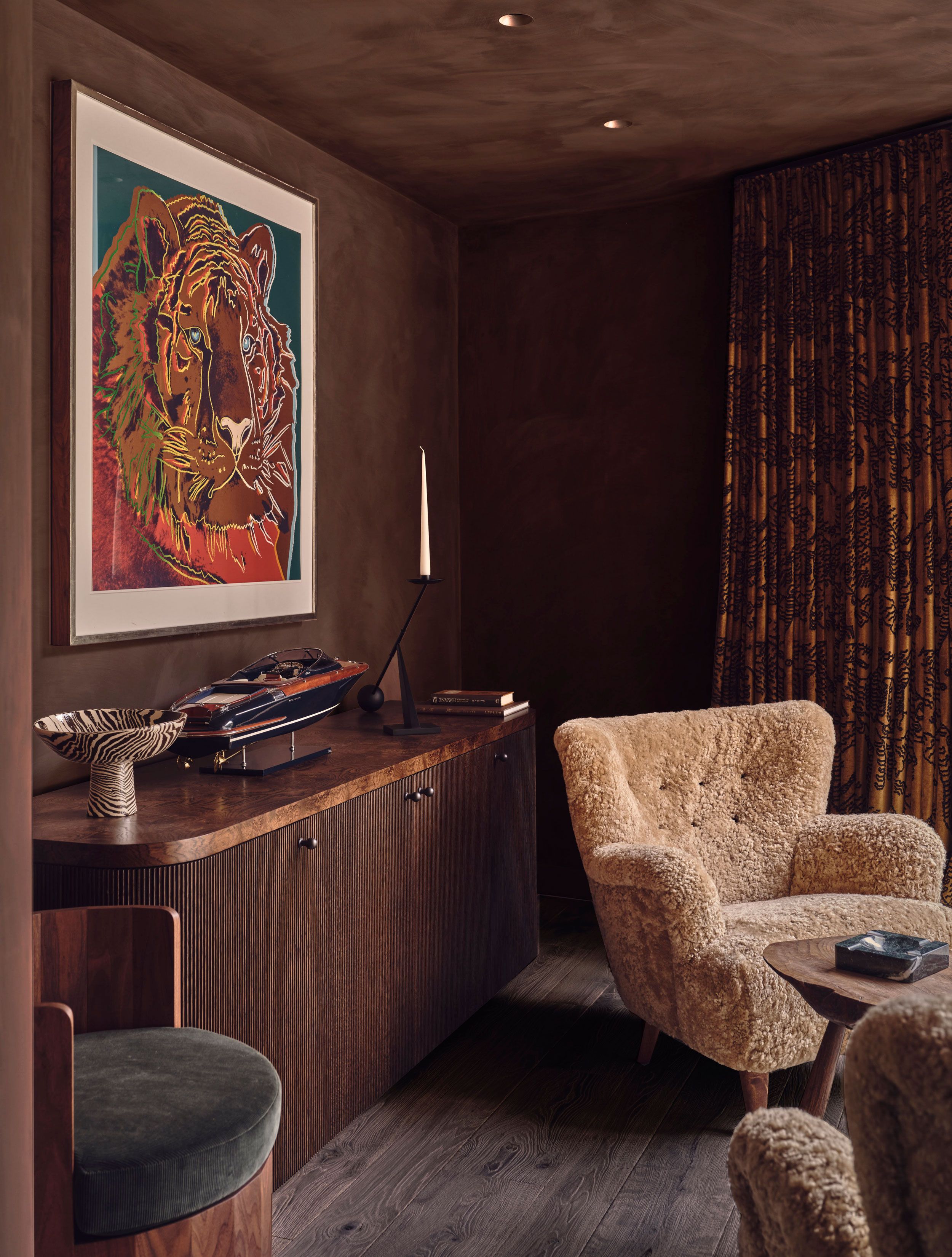 Image may contain: Indoors, Interior Design, Art, Painting, Furniture, Architecture, Building, Living Room, Room, and Chair