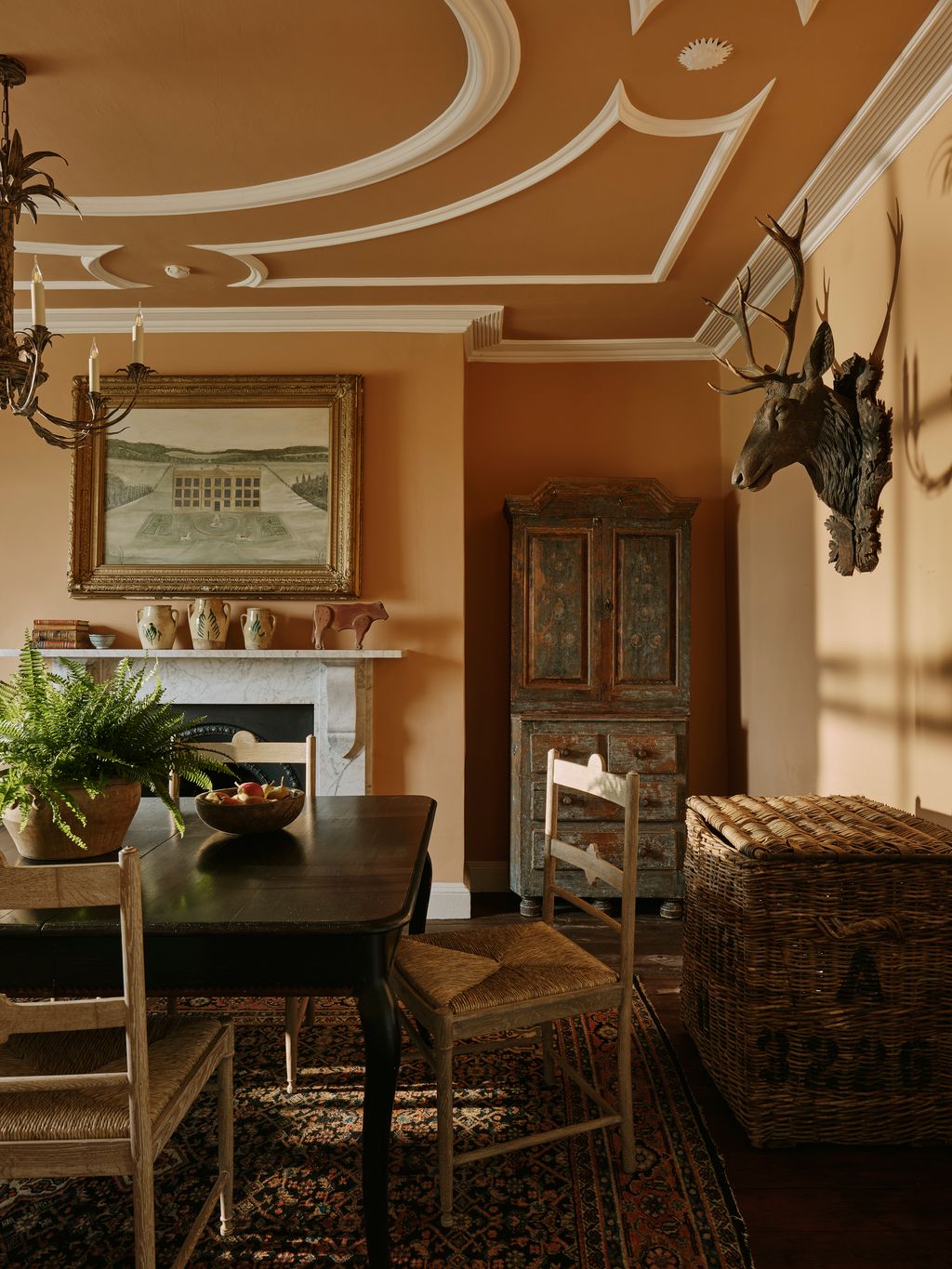 Image may contain Architecture Building Dining Room Dining Table Furniture Indoors Room Table Home Decor and Chair