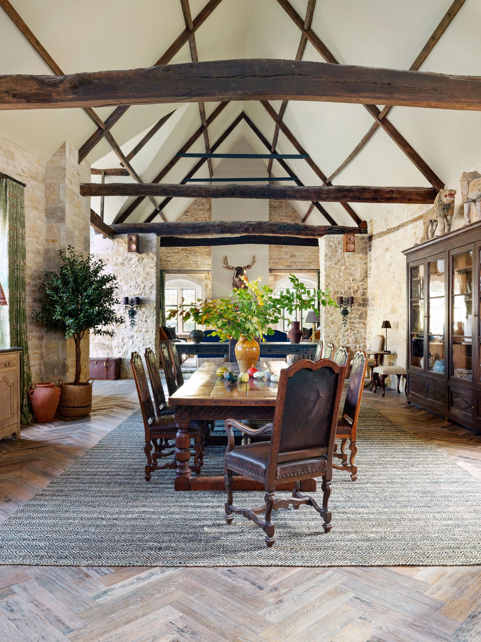 Image may contain Architecture Building Dining Room Dining Table Furniture Indoors Room Table Home Decor and Floor