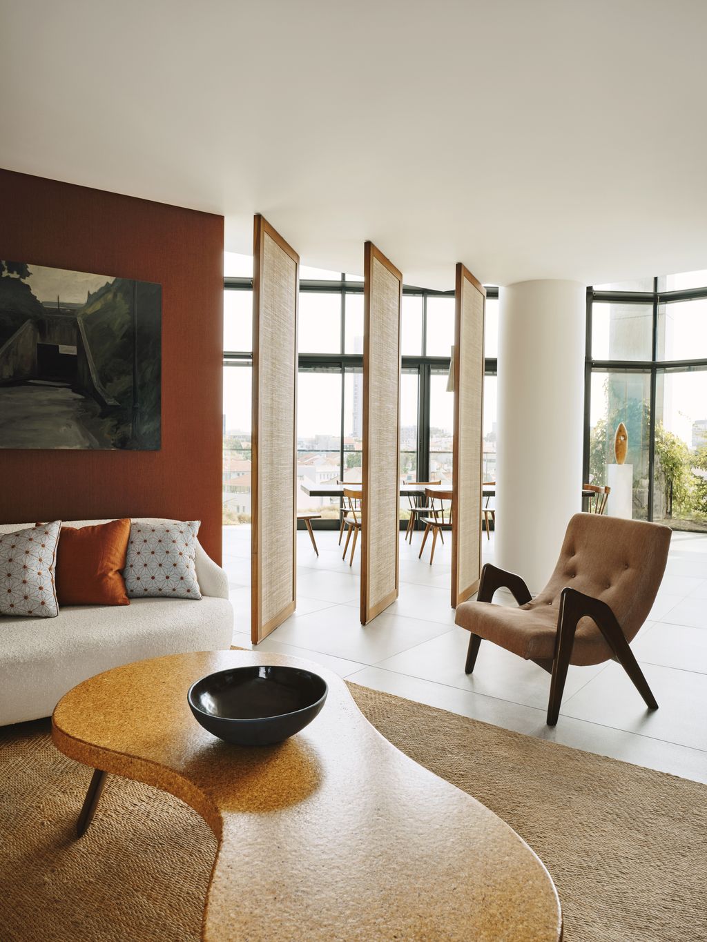 Image may contain Coffee Table Furniture Table Home Decor Chair Architecture Building Indoors Living Room and Room