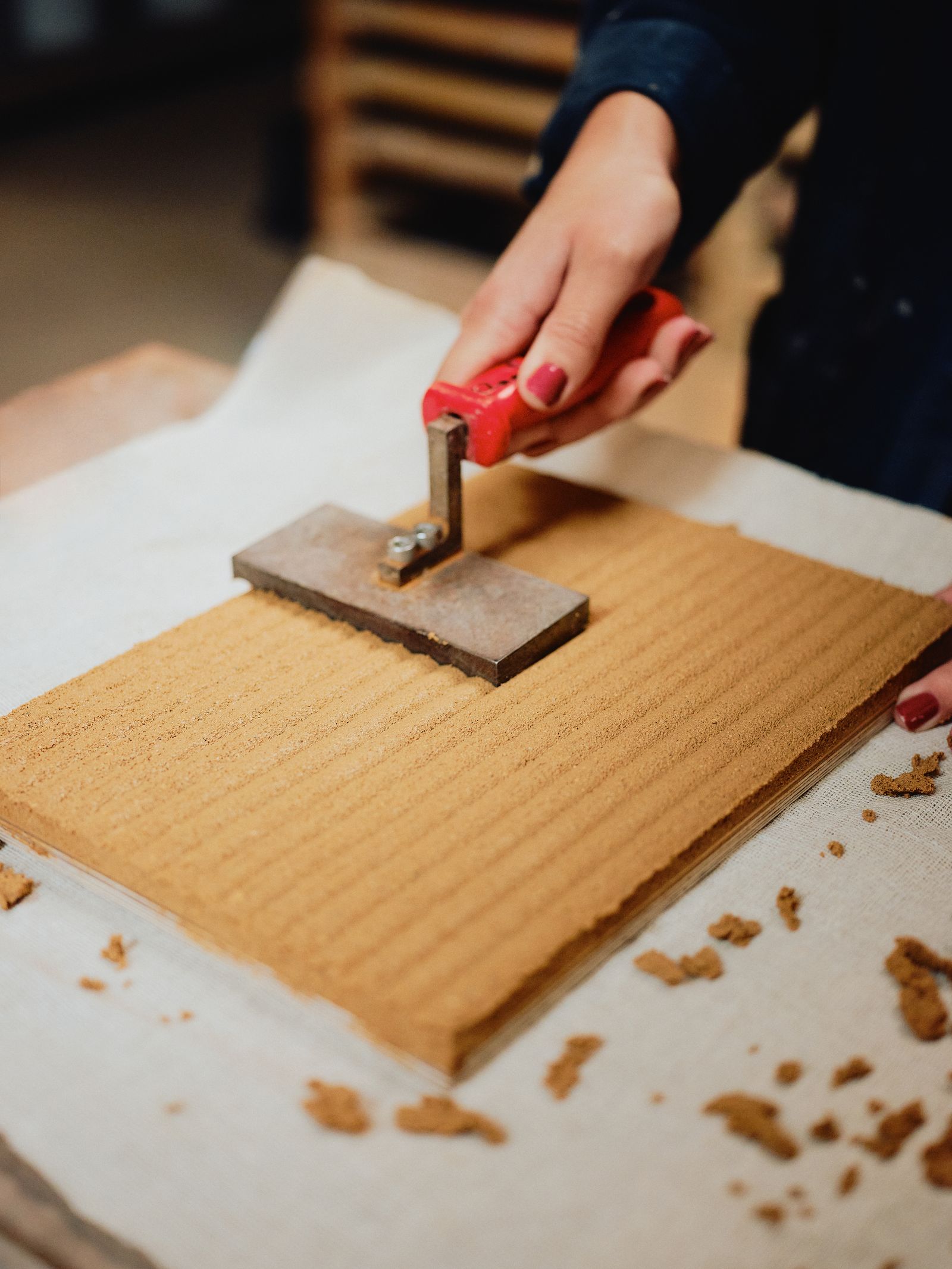 Image may contain Person Woodworking Bread and Food