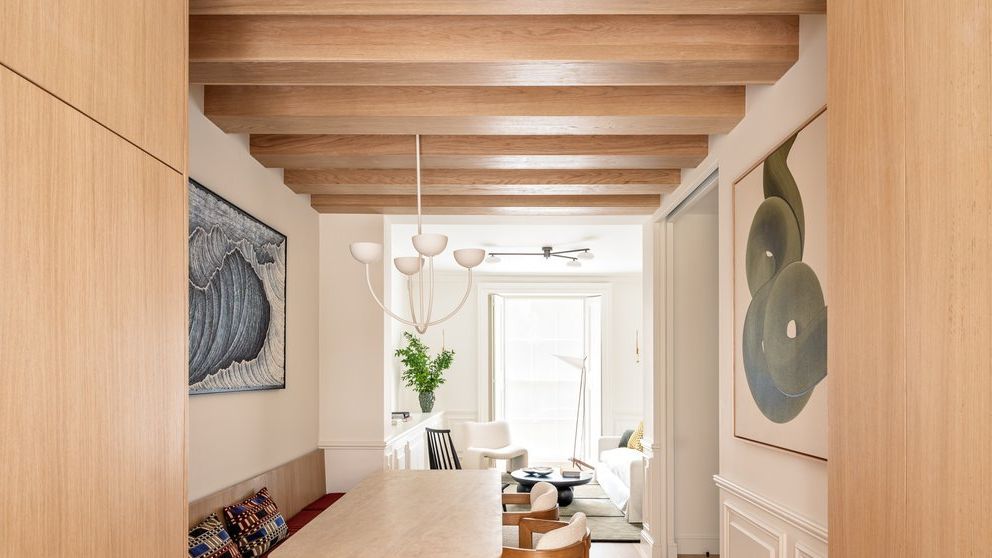 Image may contain: Indoors, Interior Design, Architecture, Building, Dining Room, Dining Table, Furniture, Room, and Table