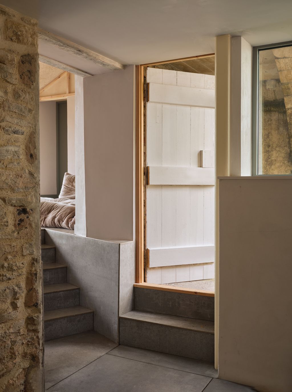 Image may contain Indoors Interior Design Architecture Building House Housing Staircase Window and Home Decor