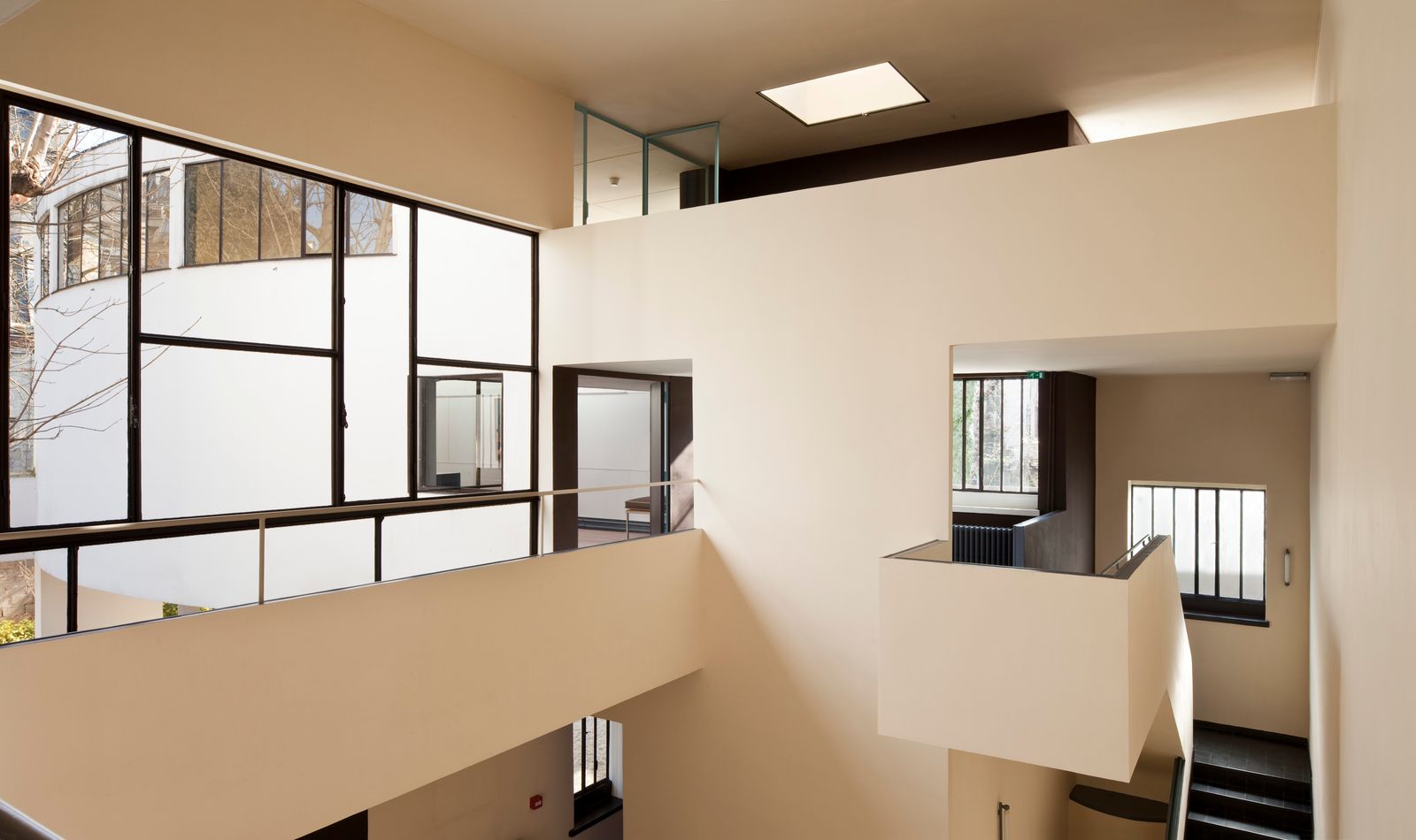 Image may contain Indoors Interior Design Architecture Building House Housing Loft Room Staircase and Handrail