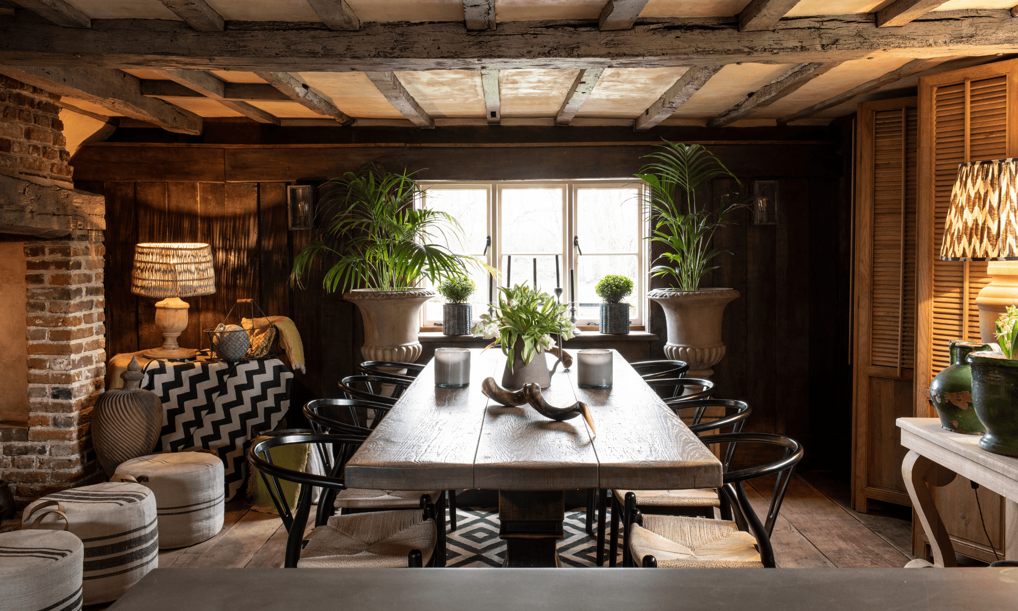 Image may contain: Indoors, Interior Design, Architecture, Building, Dining Room, Dining Table, Furniture, Room, and Table