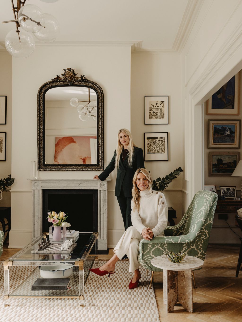 Image may contain Kathy Liebert Clothing Footwear High Heel Shoe Adult Person Art Painting Chair and Furniture