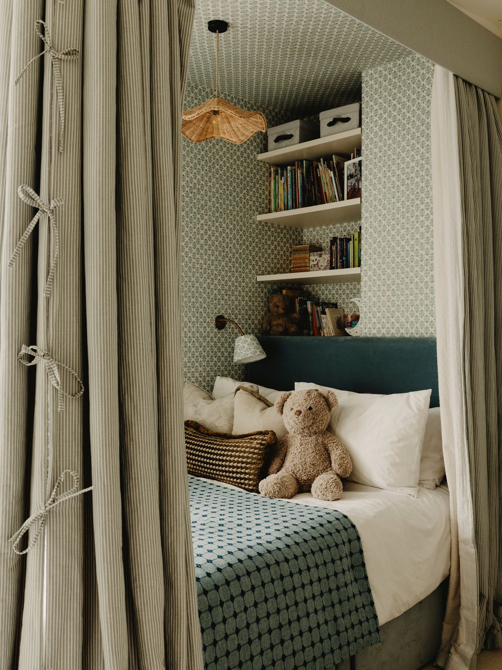 Image may contain Toy Furniture Indoors Lamp Bed Bedroom Room and Box