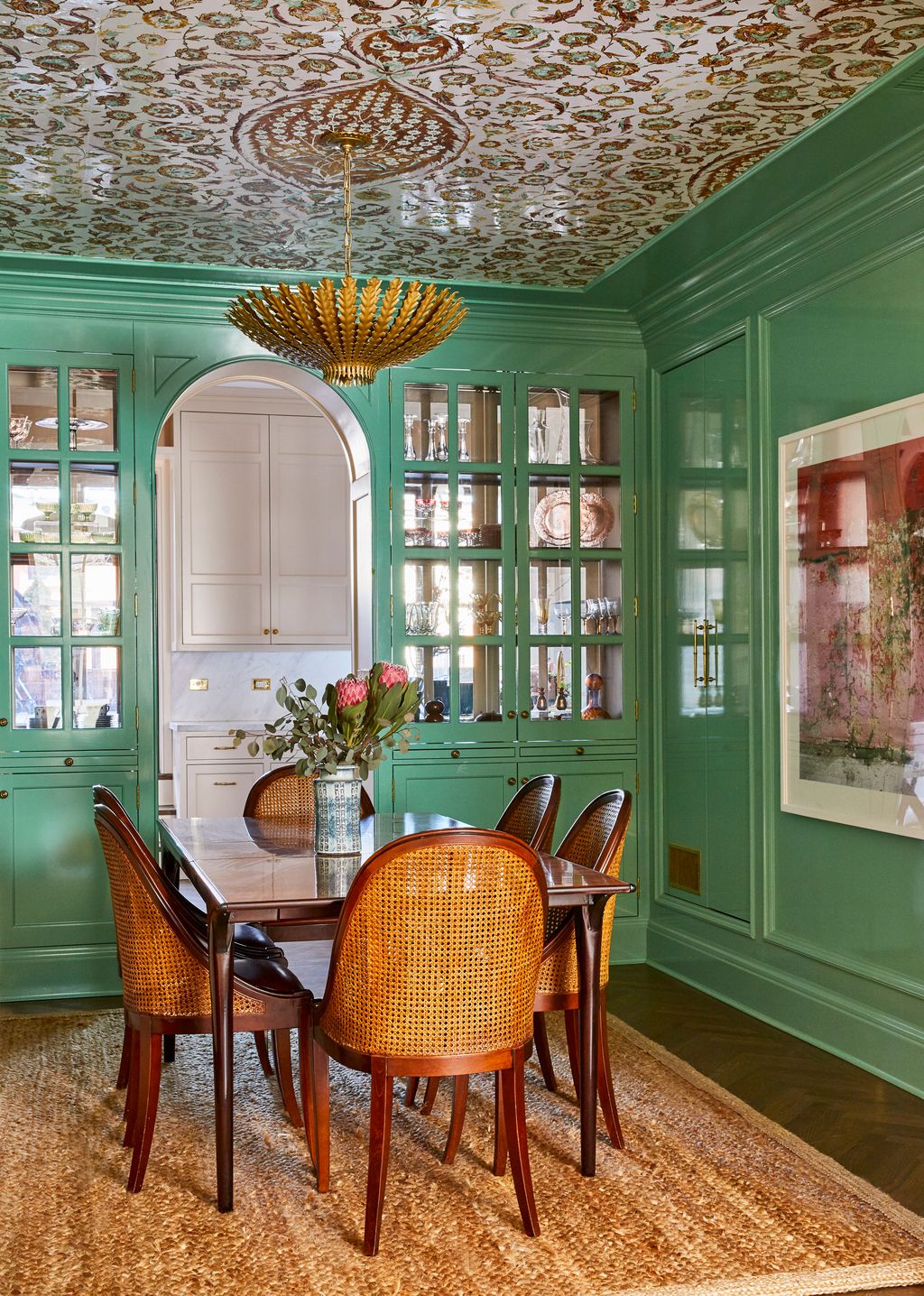 Image may contain Architecture Building Dining Room Dining Table Furniture Indoors Room Table and Interior Design