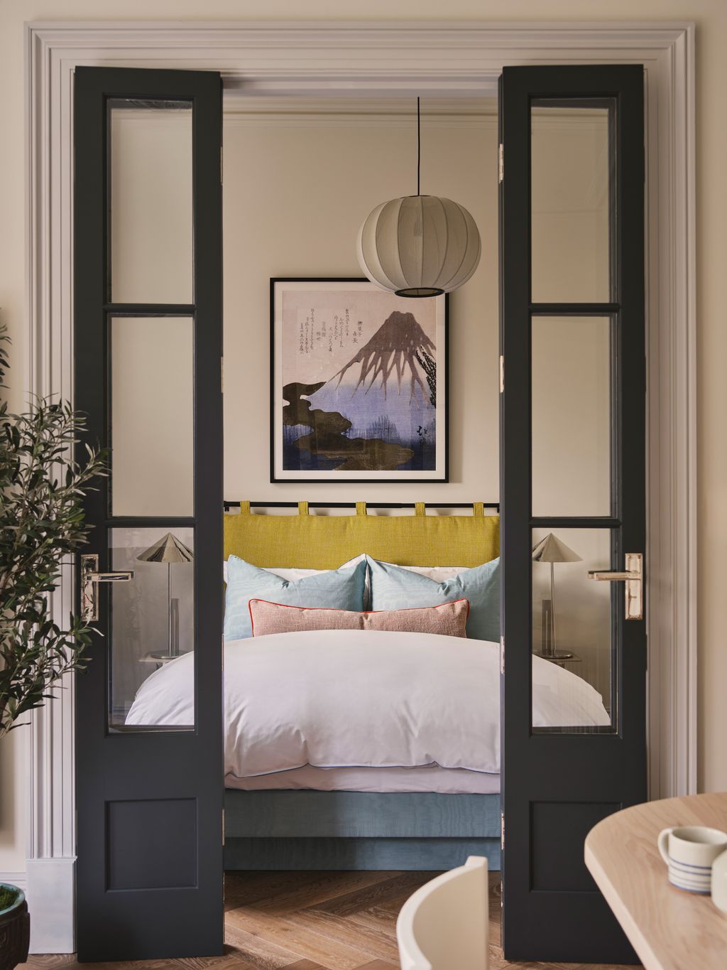 Image may contain Door Chair Furniture Lamp Architecture Building Housing Indoors Interior Design Art and Painting