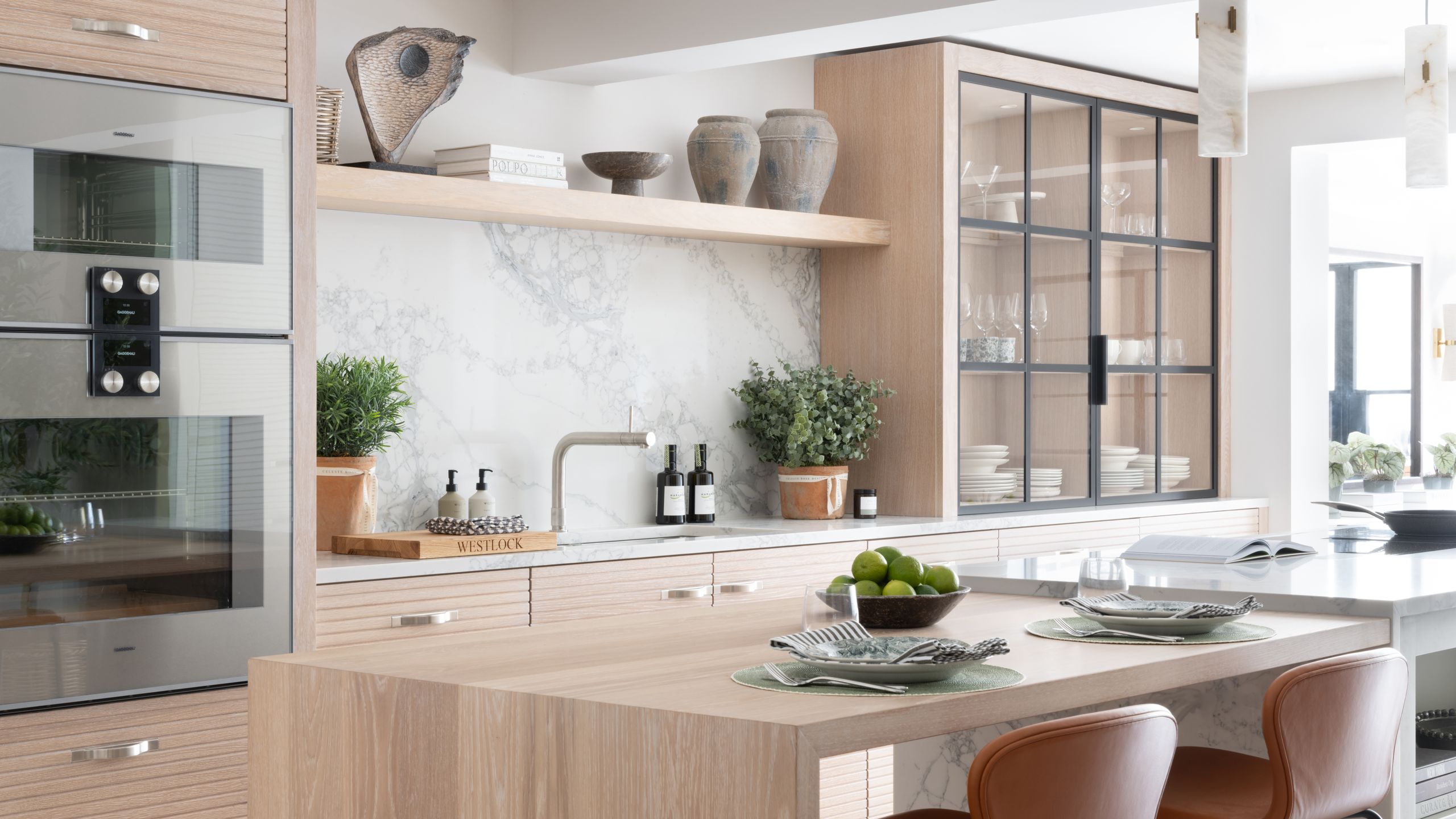 Image may contain: Indoors, Interior Design, Kitchen, Architecture, Building, Dining Room, Dining Table, Furniture, and Room