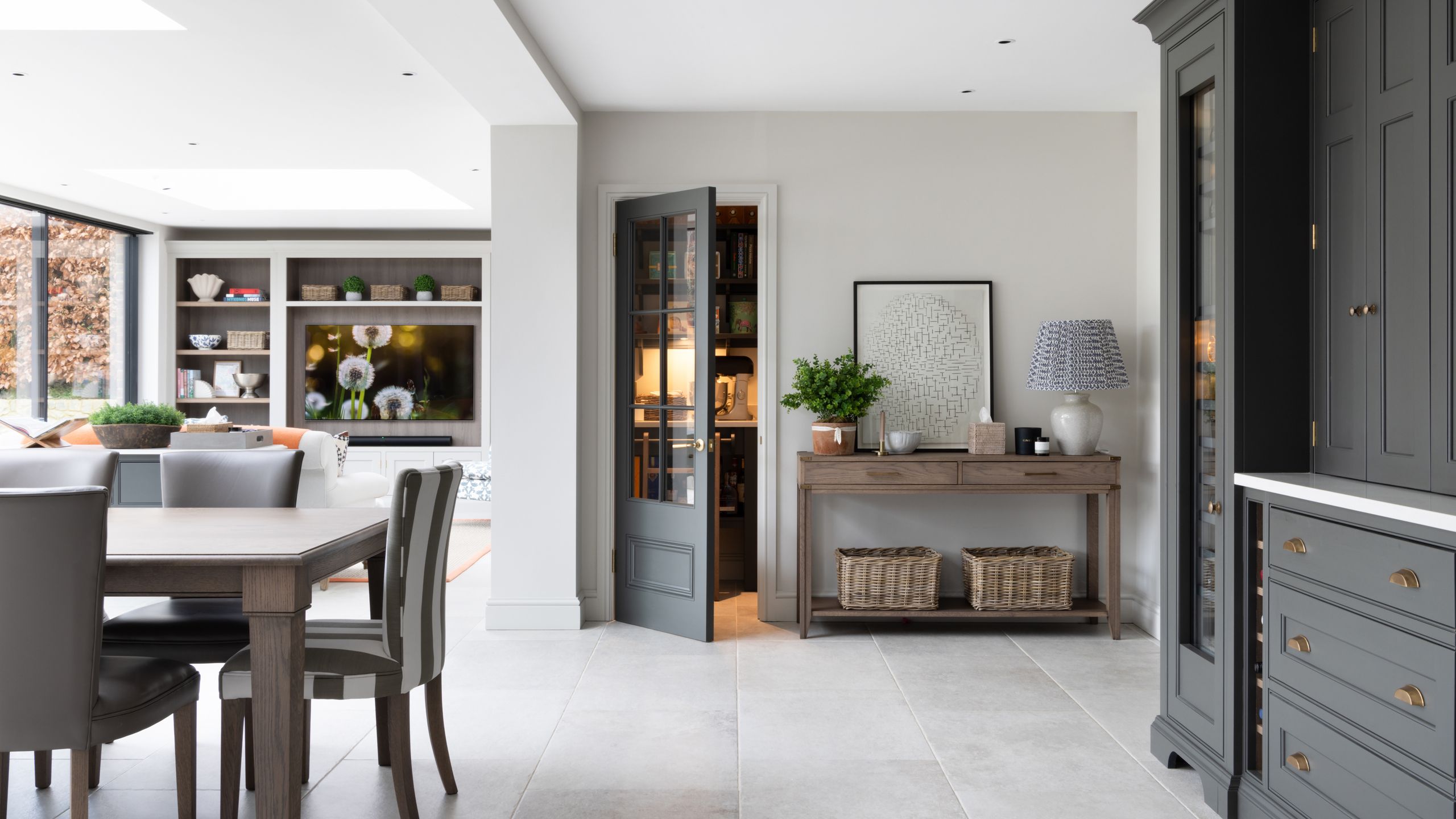 Image may contain: Architecture, Building, Dining Room, Dining Table, Furniture, Indoors, Room, Table, and Interior Design