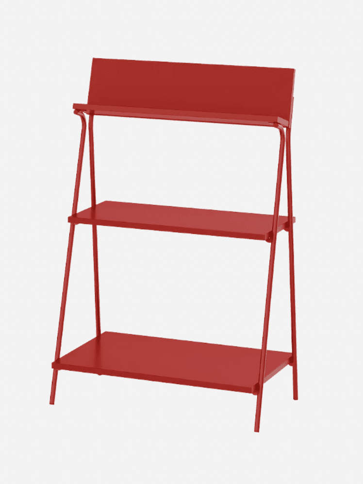 Image may contain: Shelf, Furniture, Crib, Infant Bed, and Stand